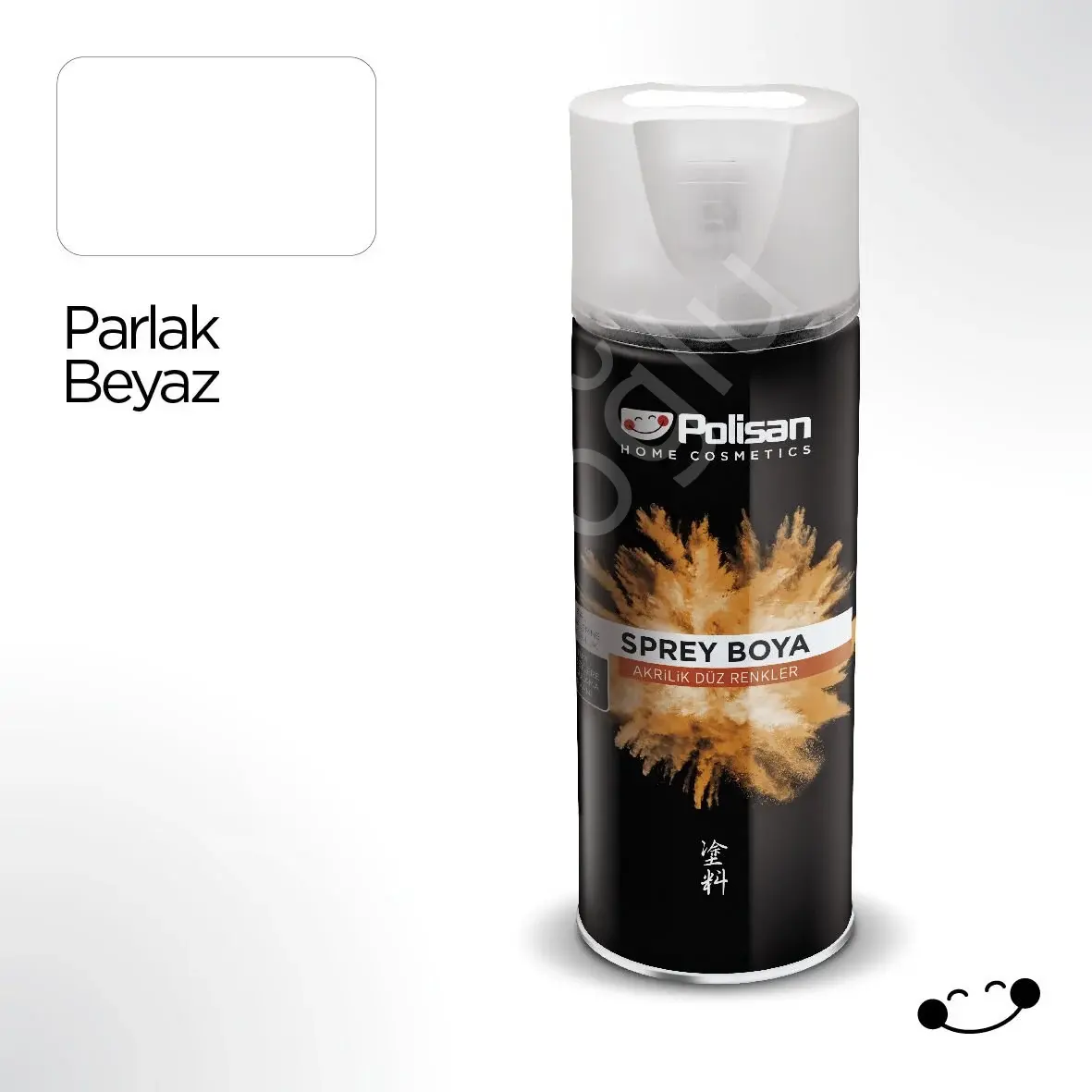 Polisan Akrilik Parlak Beyaz Sprey Boya 400 ml